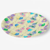 かわいいベビーTレックス恐竜誕生日 ペーパープレート (アングル)