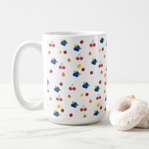 かわいいベリーといちごのパターンのキャンディージャー コーヒーマグカップ