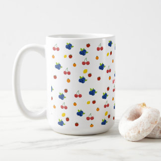 かわいいベリーといちごのパターンのキャンディージャー コーヒーマグカップ