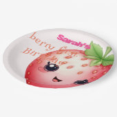 かわいいベリーの最初の誕生日 ペーパープレート (アングル)