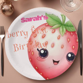 かわいいベリーの最初の誕生日 ペーパープレート