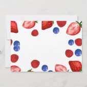 かわいいベリーの誕生日パーティー、最初の誕生日ベリー 招待状 (裏面)