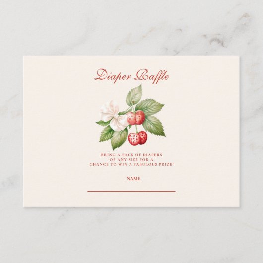 かわいいベリースイートコケットディッパーラッフル エンクロージャーカード (正面)