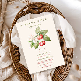 かわいいベリースイートコケットベビーシャワー 招待状