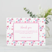 かわいいベリースイートスイートスイートバレンタインベビーシャワー サンキューカード (スタンド正面)