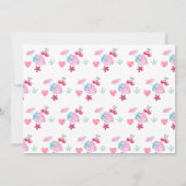 かわいいベリースイートスイートスイートバレンタインベビーシャワー サンキューカード (裏面)