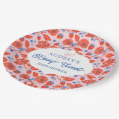 かわいいベリースイートストロベリーブルーベリーベビーシャワー ペーパープレート (アングル)