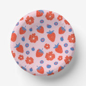 かわいいベリースイートストロベリーブルーベリーベビーシャワー ペーパーボウル (正面)