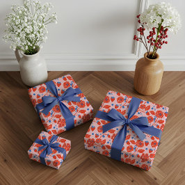 かわいいベリースイートストロベリーブルーベリーベビーシャワー ラッピングペーパー