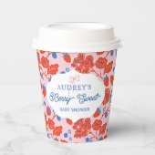 かわいいベリースイートストロベリーブルーベリーベビーシャワー 紙コップ (正面)