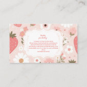 かわいいベリースイートピンクコケットベビー エンクロージャーカード (正面)