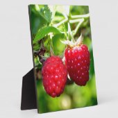 かわいいベリーフォトラズベリー黒い果実 フォトプラーク (側面)
