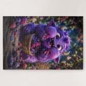 かわいいベリー強盗モンスターの幻想的な森の芸術 ジグソーパズル (横)