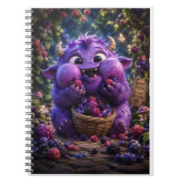 かわいいベリー泥棒のモンスター ファンタジーな森の芸術 ノートブック
