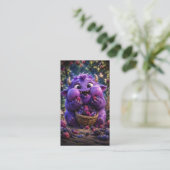 かわいいベリー泥棒のモンスター ファンタジーな森の芸術 名刺 (スタンド正面)