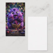 かわいいベリー泥棒のモンスター ファンタジーな森の芸術 名刺 (正面/裏面)