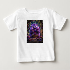 かわいいベリー泥棒のモンスター ファンタジーウッドランドアート ベビーTシャツ