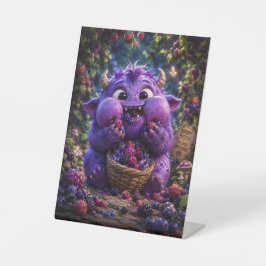 かわいいベリー盗賊のモンスター ファンタジーウッドランドアート 台座サイン
