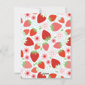 かわいいベリー スウィート キッズ ストロベリー バレンタイン シーズンカード (裏面)