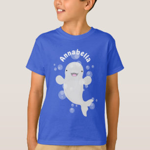 かわいいベルガクジラバブル漫画イラストレーション Tシャツ