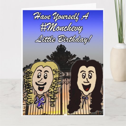 かわいいベルサイユ漫画のハッピーバースデーカード カード (正面)