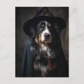 かわいいベルネーズマウンテンドッグウィッチ ポストカード (正面)