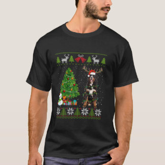 かわいいベルネーズマウンテンドッグサンタハット醜いセーターX Tシャツ