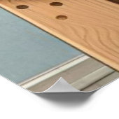 かわいいベルネーゼ山犬の帽子と花 ポスター (角)