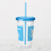 かわいいベルーガの泡の漫画イラストレーション アクリルタンブラー (右)