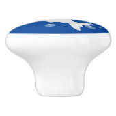 かわいいベルーガの泡の漫画イラストレーション セラミックノブ (側面)