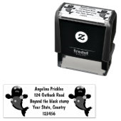 かわいいベルーガの泡の漫画イラストレーション セルフインキングスタンプ (インサイチュ)