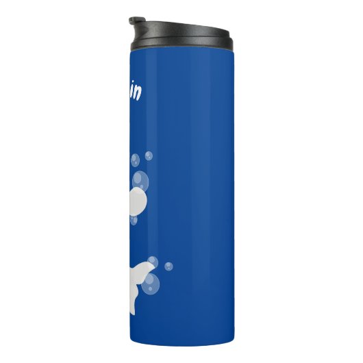 かわいいベルーガの泡の漫画イラストレーション タンブラー (回転右)