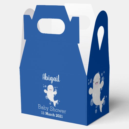 かわいいベルーガの泡の漫画イラストレーション フェイバーボックス (オープン)