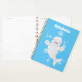 かわいいベルーガの泡の漫画イラストレーション プランナー手帳 (ディスプレー)