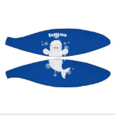 かわいいベルーガの泡の漫画イラストレーション ミニバスケットボール (パネル)