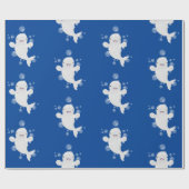 かわいいベルーガの泡の漫画イラストレーション ラッピングペーパー (フラット)