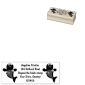 かわいいベルーガの泡の漫画イラストレーション ラバースタンプ (押印)