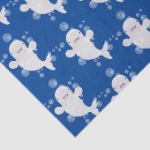 かわいいベルーガの泡の漫画イラストレーション 薄葉紙 (詳細)