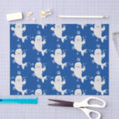 かわいいベルーガの泡の漫画イラストレーション 薄葉紙 (クラフト)