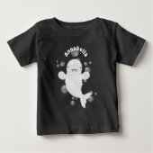 かわいいベルーガの泡の漫画パーソナライズされた ベビーTシャツ (正面)