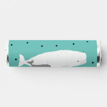 かわいいベルーガベビーホエールボーイガールバースデーパーティーブルー