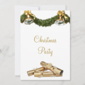 かわいいベル&クラッカークリスマスパーティー 招待状 (正面)