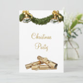 かわいいベル&クラッカークリスマスパーティー 招待状 (スタンド正面)