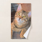 かわいいベンガルの子猫 バスタオルセット (ハンドタオル)