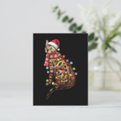 かわいいベンガル猫おもしろいクリスマスホリディギフト ポストカード (スタンド正面)