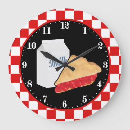 かわいいベーカリーさくらんぼパイ ラージ壁時計