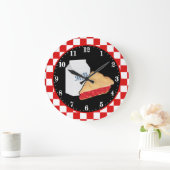 かわいいベーカリーさくらんぼパイ ラージ壁時計 (ホーム)