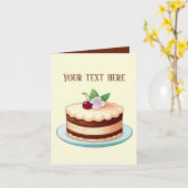 かわいいベーカリーのケーキ好きな人たちに追加テキスト カード (黄色い花)