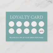 かわいいベーカリーのロイヤリティカード ロイヤリティカード (裏面)