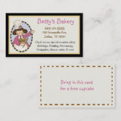 かわいいベーカリーの名刺及びクーポン 割引カード (正面/裏面)